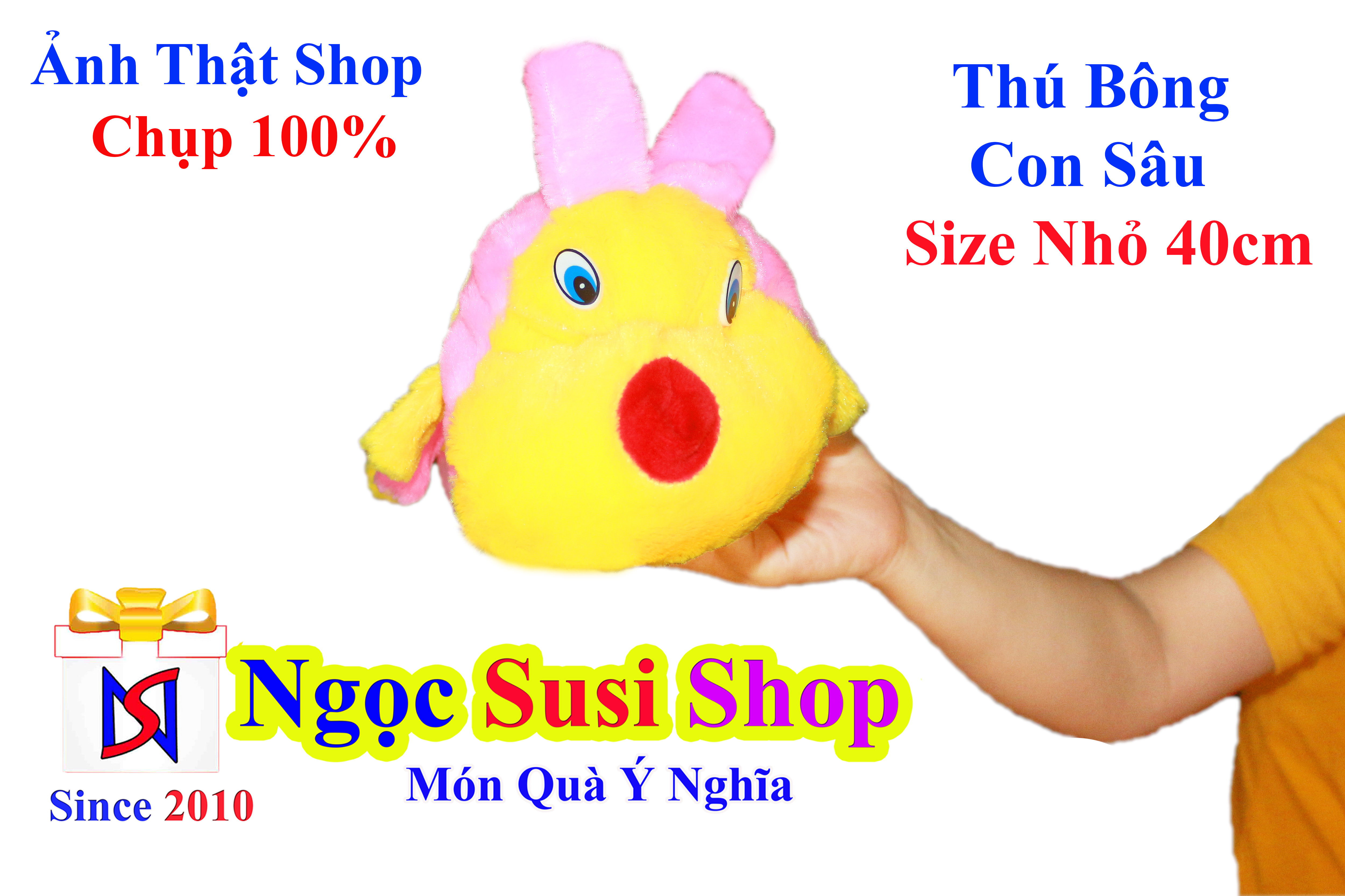 GẤU BÔNG CON SÂU NHÍ CHO BÉ SIÊU CUTE - NGẪU NHIÊN MÀU