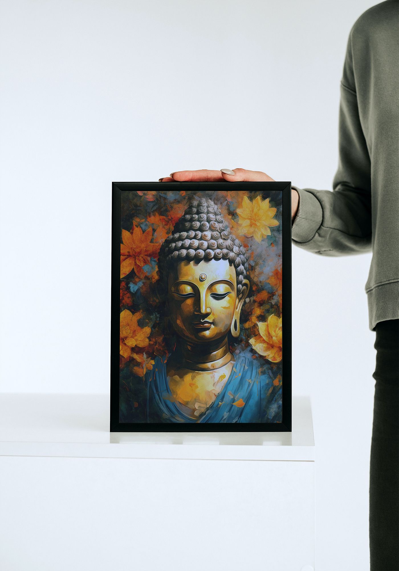Tranh Đức Phật - Tranh canvas - Quà tặng cho tâm