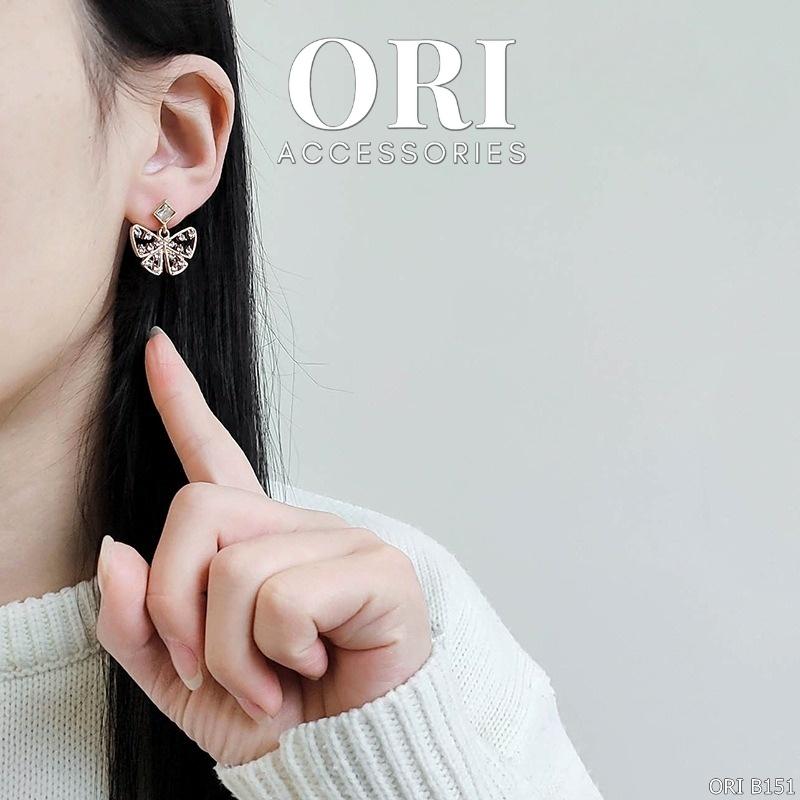 Bông tai nữ Cánh bướm đính đá Angela tinh tế sang trọng ORI ACCESSORIES B151