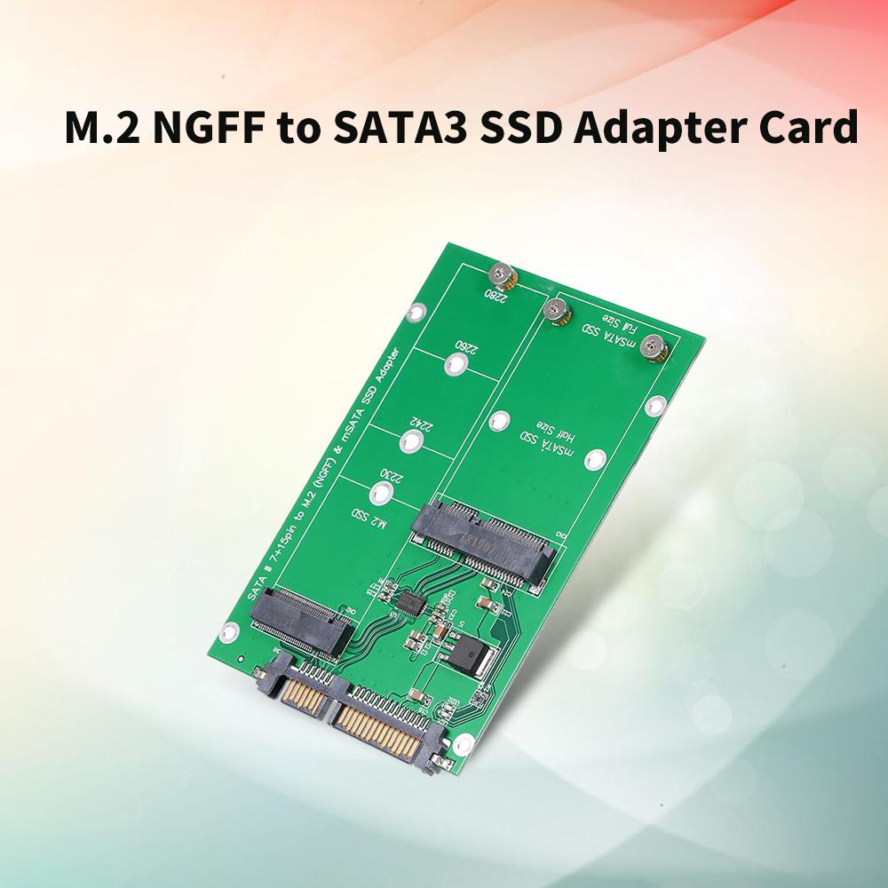 Thẻ chuyển đổi M.2 NGFF sang SATA Hỗ trợ chuyển đổi MSATA SSD sang SATA III 2230 2242 2260 2280