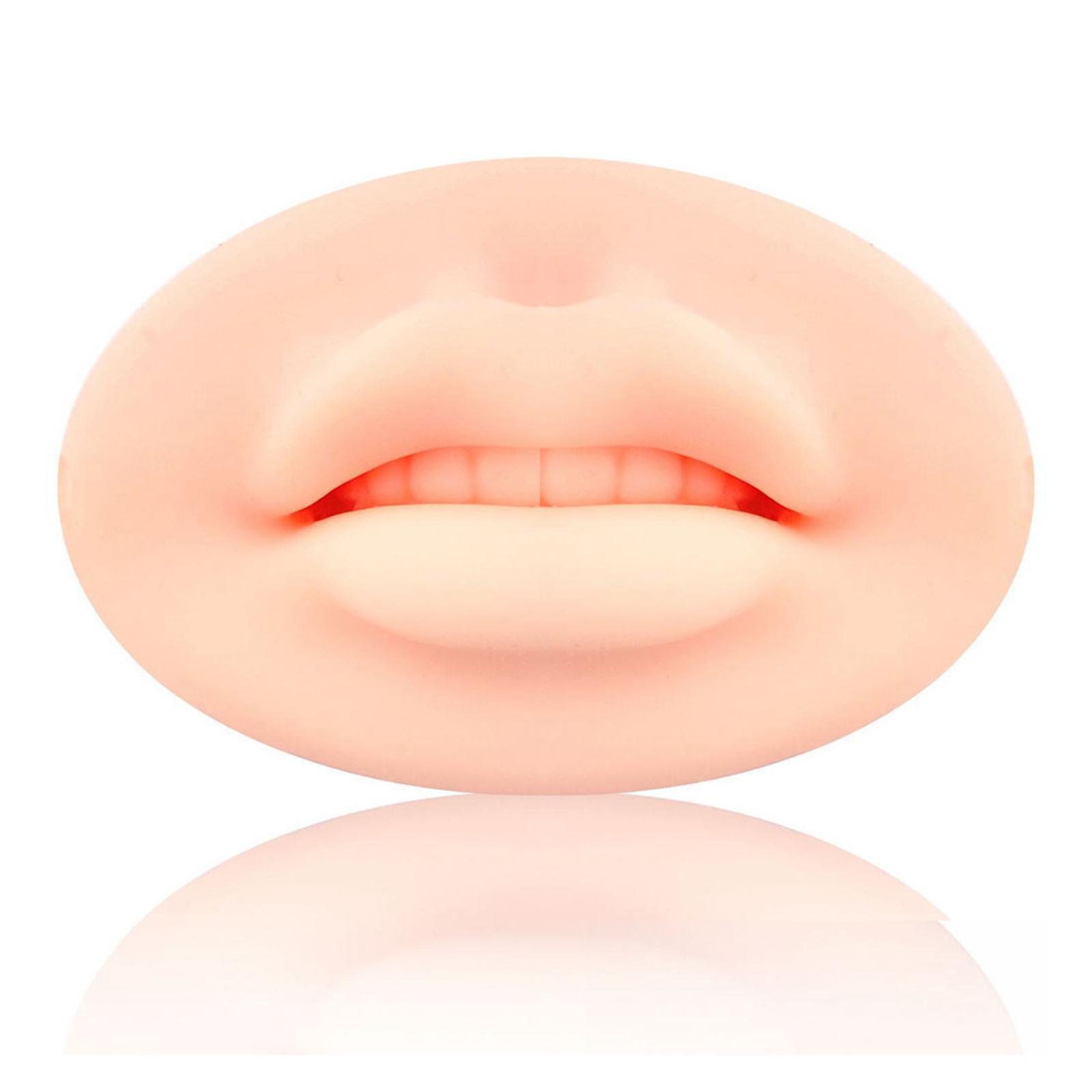 5D Silicone Lips Practice Permanent Soft for Beginners Piercing Practice Light