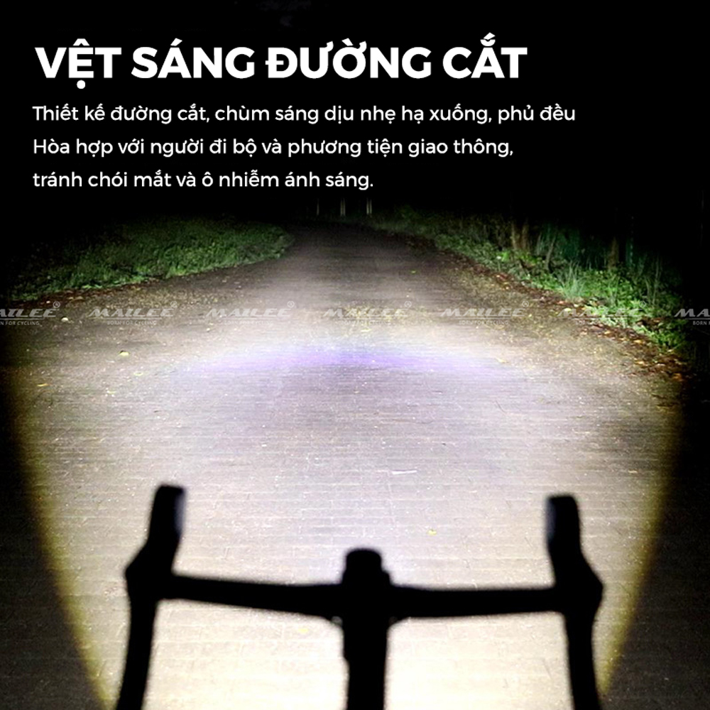 Đèn Xe Đạp Cao Cấp CBL-1000 lumens, dung lượng 1800 mAh Magic Shine , kèm giá đỡ và remote kèm theo (đủ phụ kiện) - Mai Lee