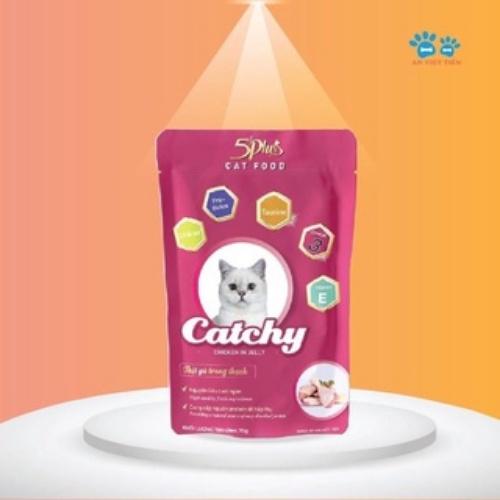 Pate Catchy 5plus dành cho mèo cưng dạng gói 70g nhiều vị