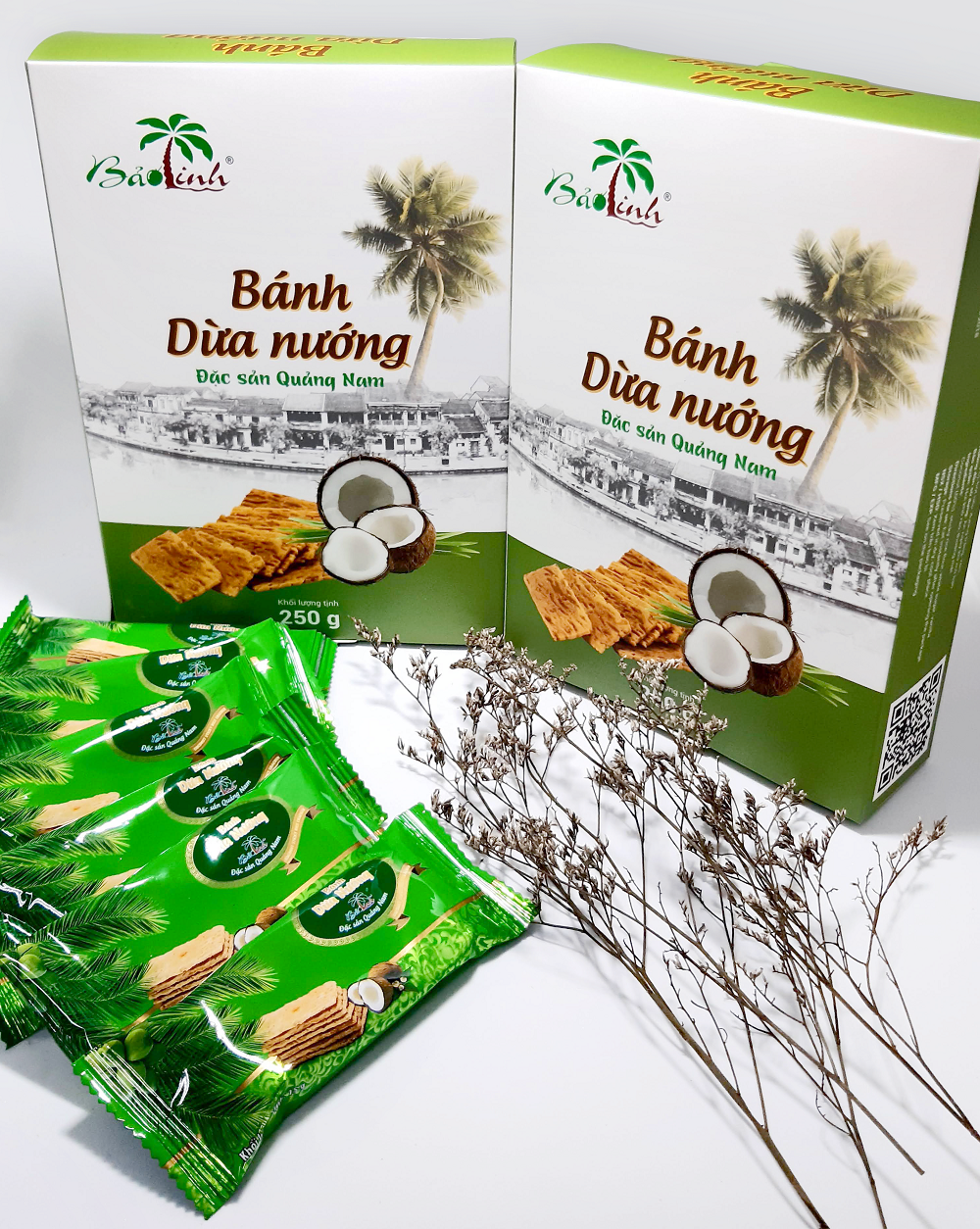 Bánh dừa nướng Bảo Linh - Đặc sản Quảng Nam (hộp đẹp 250g)