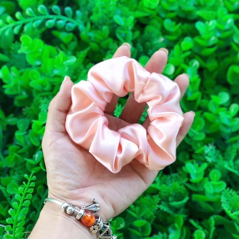 Buộc tóc SCRUNCHIES vải phi bóng siêu đẹp size nhỏ