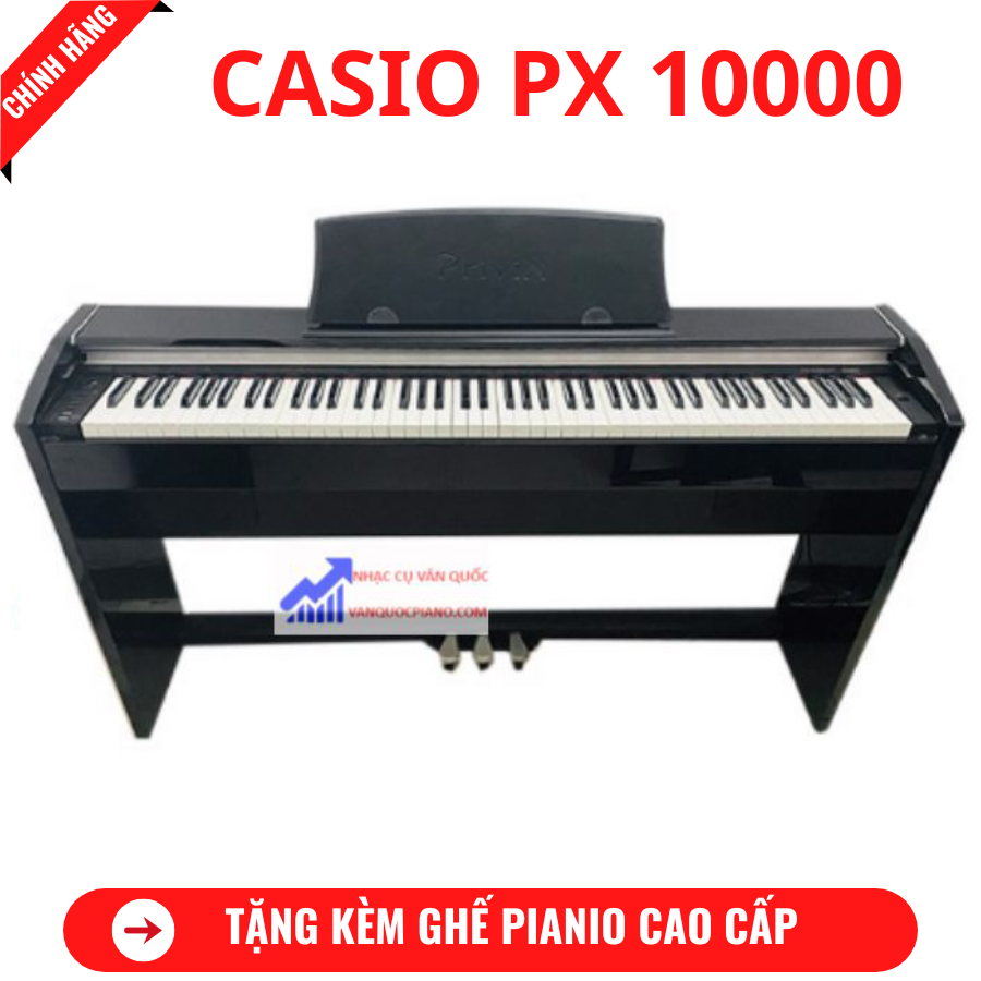 Đàn Piano Điện Casio PX 1000BP + Tặng Kèm Ghế Piano Cao Cấp+ Khăn Phủ Đàn