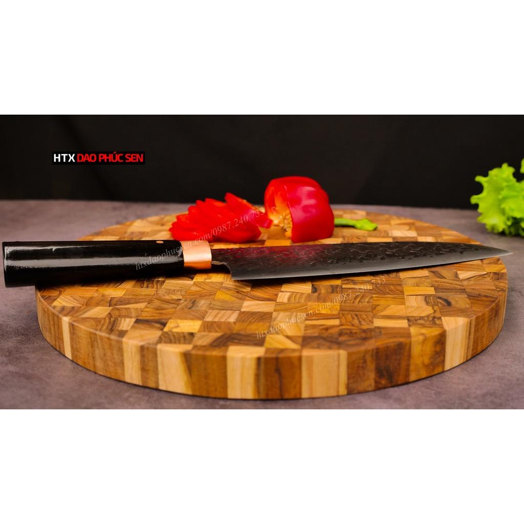 Thớt Gỗ Teak Cao Cấp - Cắt Thái, Trang Trí - 30x30x2,5cm - TDC01 | HTX DAO PHÚC SEN