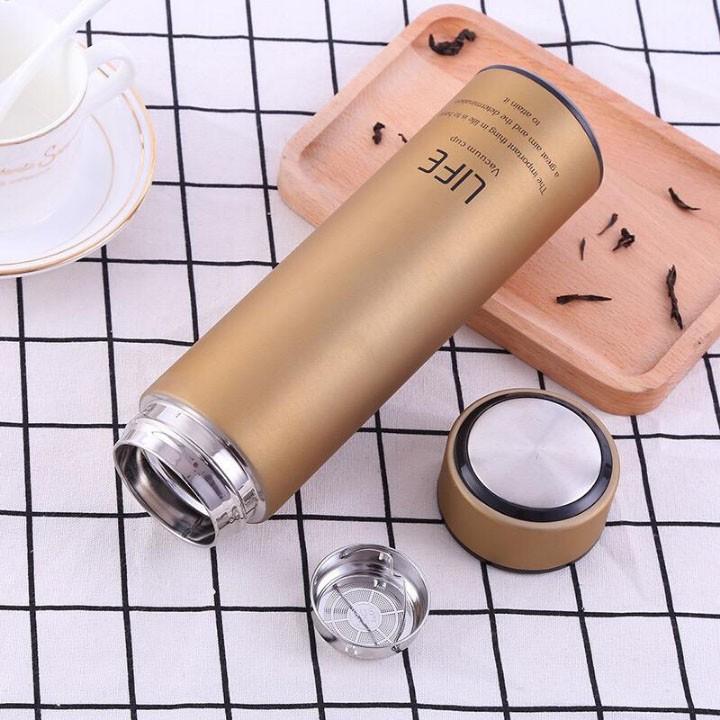 Bình Giữ Nhiệt 3 Lóp Vacuum Flask Cao Cấp có lưới lọc trà