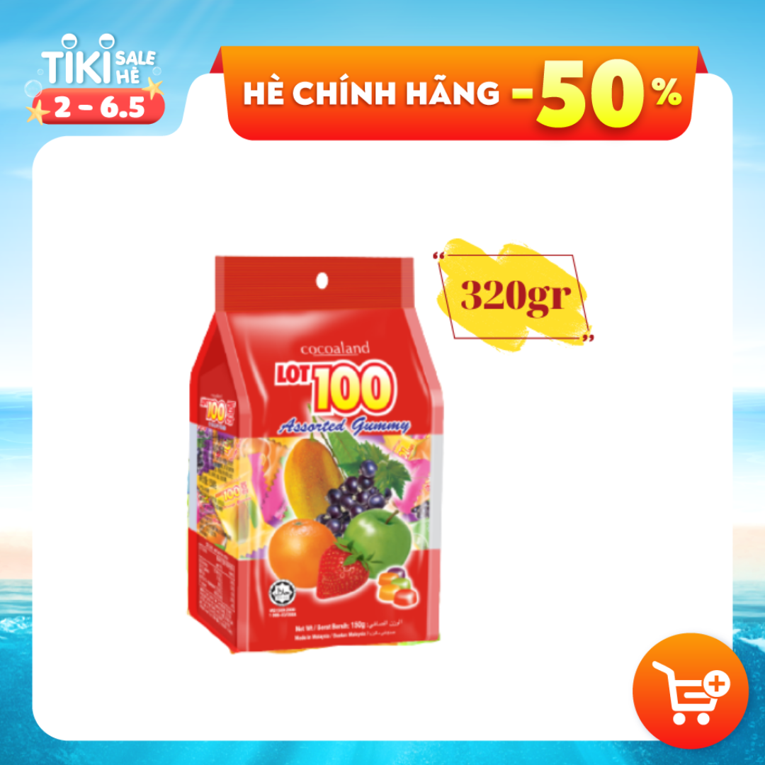 Kẹo Gummy Lot 100 Tổng Hợp Cocoaland (320g/Gói)