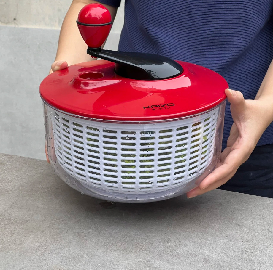 Rổ quay rau Kaiyo 5,5 lít màu đỏ