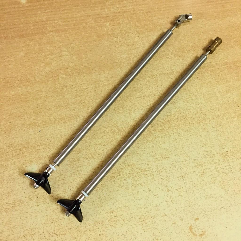 Trục chân vịt kèm trục chuyển động và chân vịt 2 lá 3x32mm