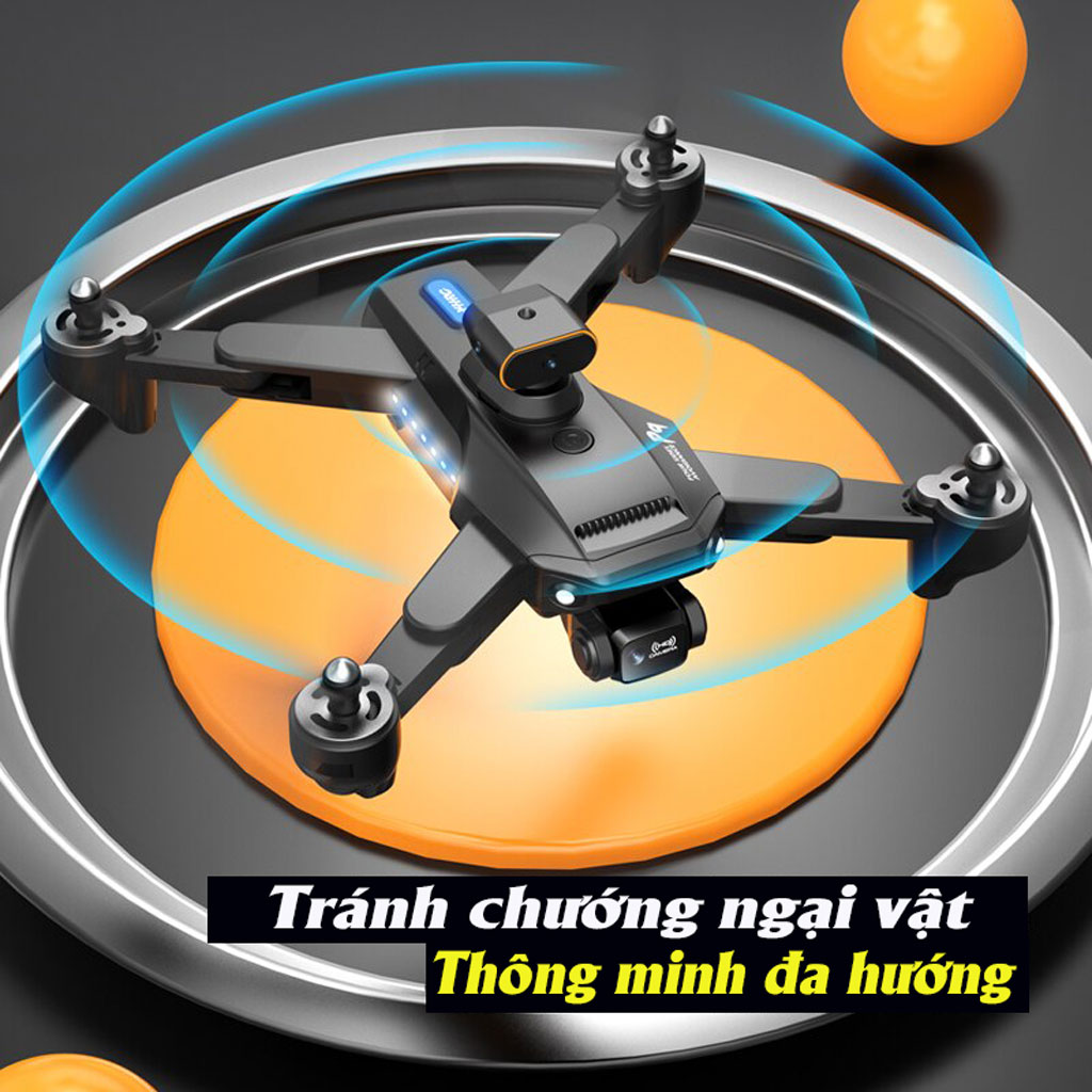 Máy bay flycam P9 pro Camera 4k Có Cảm biến vật cản 4 chiều, tự động tránh vật cản, Truyền hình ảnh trực tiếp về điện thoại, giữ thăng bằng, thời gian bay 25 phút, tầm xa 2000m