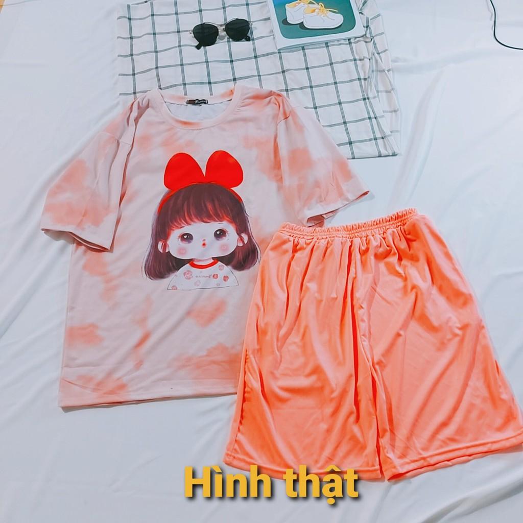 Áo thun loang tay lỡ Unisex, áo phông from rộng nam nữ loang màu freesize chất cotton CHILL SHOP