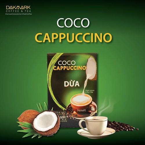 Cà phê Hòa tan Cappuccino vị dừa Dakmark (Hộp 10 gói x17g)