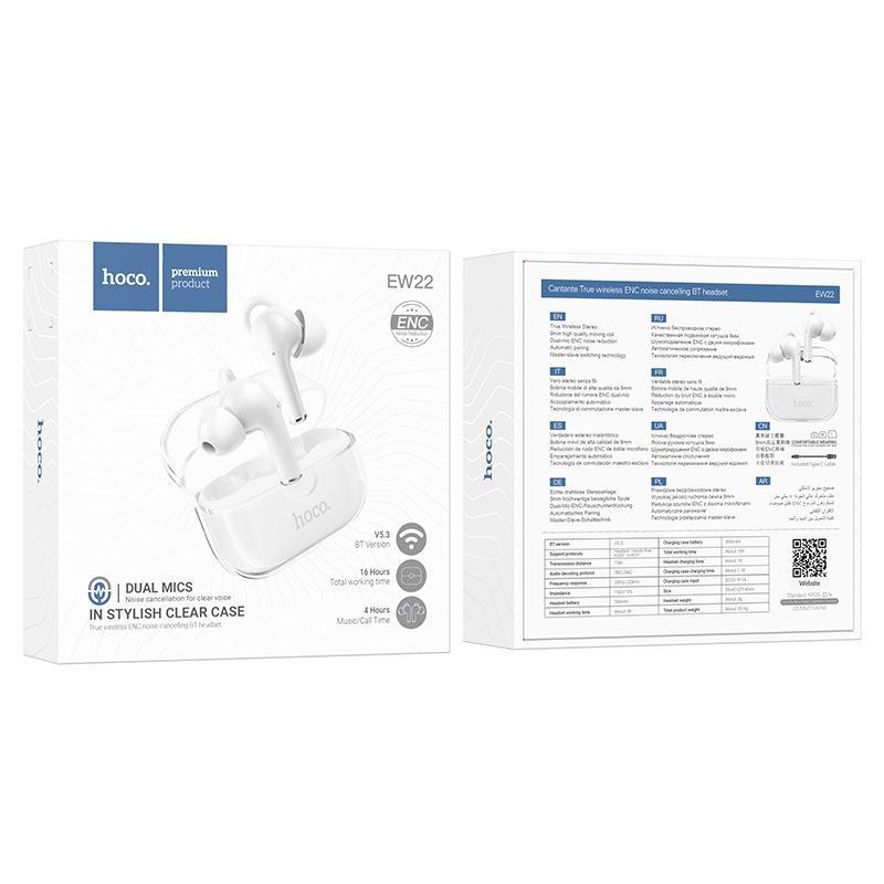 Tai nghe nhét tai bluetooth 5.3 không dây Hoco. chống ồn âm thanh siêu trầm