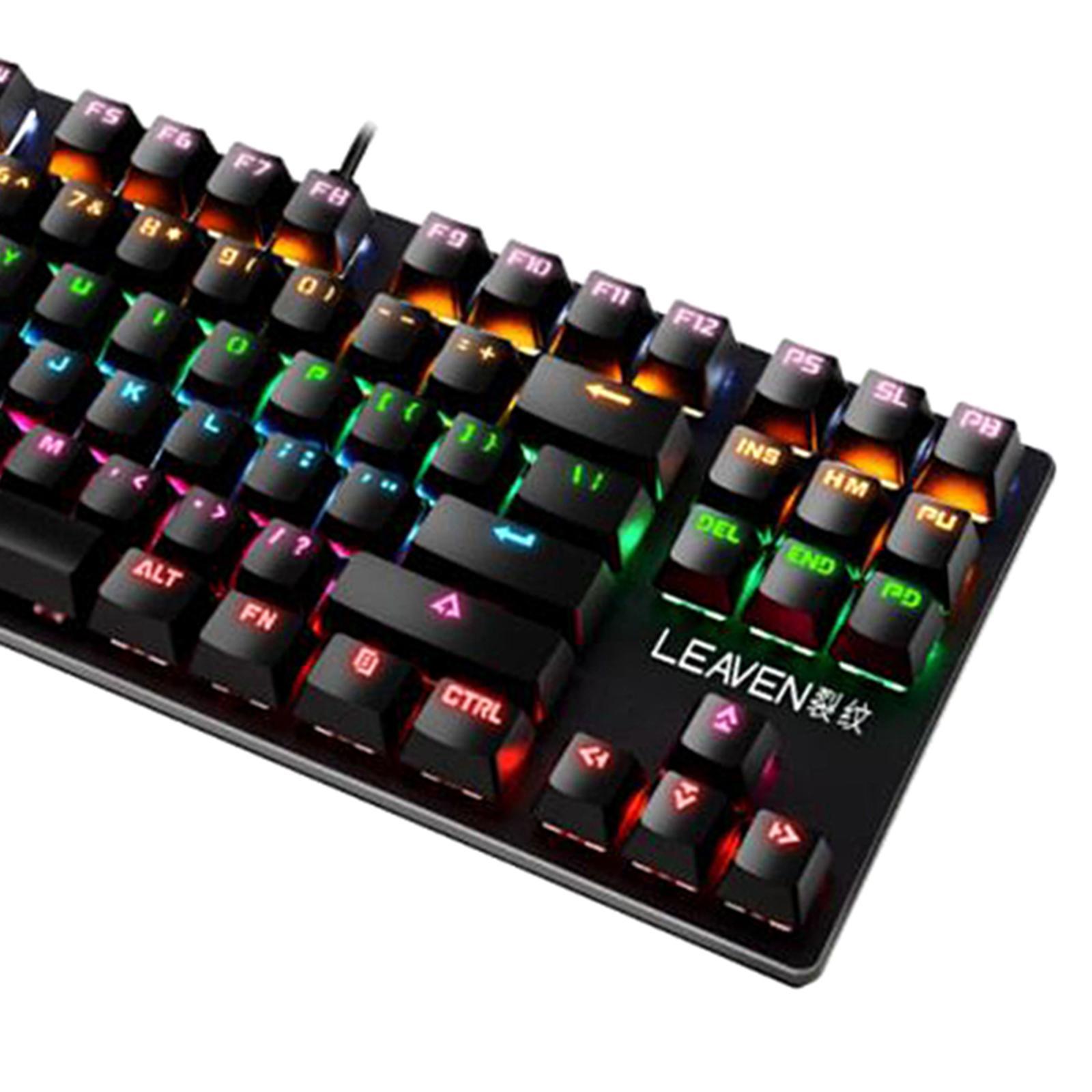 K550 Mechanical Gaming Keyboard Wired Keyboard 87 Keys RGB Backlit Black