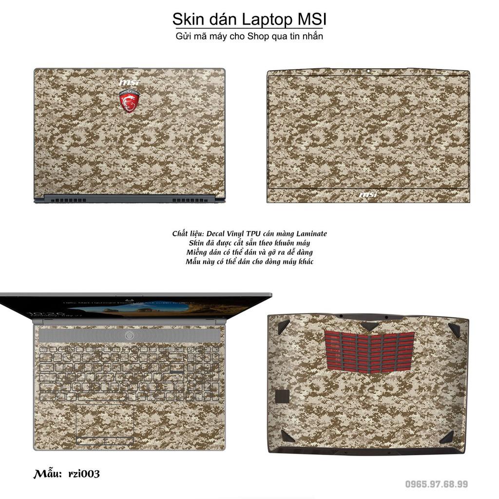 Skin dán Laptop MSI in hình rằn ri _nhiều mẫu 2 (inbox mã máy cho Shop)