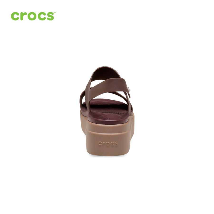 Giày đế xuồng nữ Crocs FW Brooklyn Low Wedge W Mocha/Mushroom - 206453-2ZL