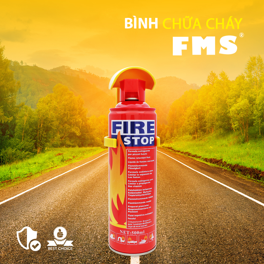 Bình chữa cháy Mini cho ô tô FMS-123  500ml