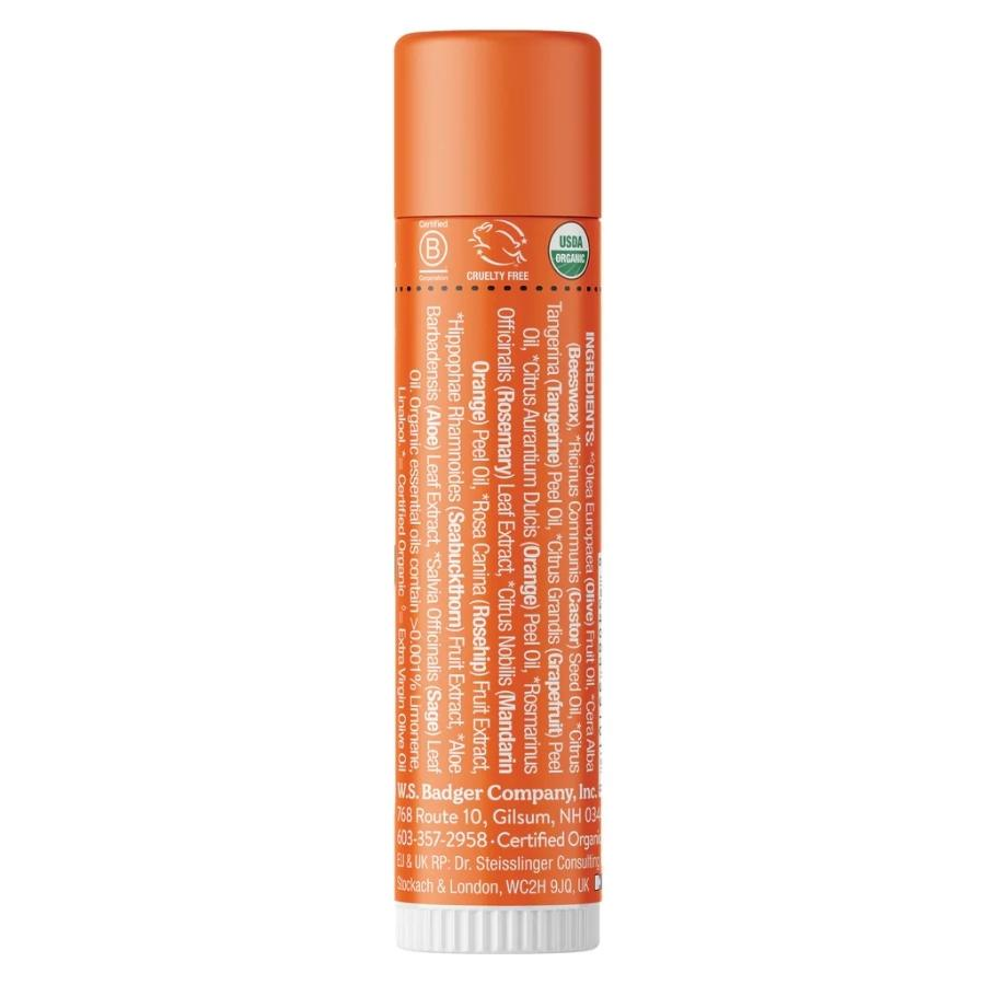 Son dưỡng môi hữu cơ BADGER Tangerine Breeze Lip Balm USDA Organic - 4.2g