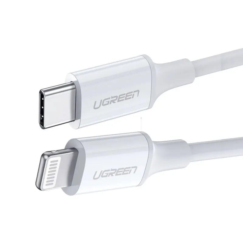 Ugreen UG10493US171TK 1M Màu Trắng Cáp USB Type C ra Lightning - HÀNG CHÍNH HÃNG