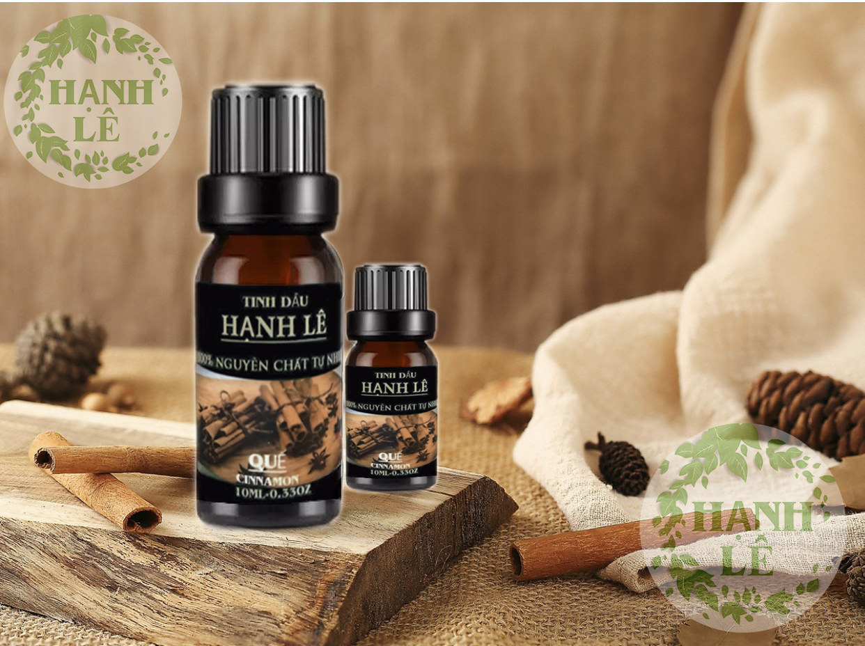 Combo 2 tinh dầu cao cấp nguyên chất Hạnh Lê: Tinh Dầu Sả Chanh + Tinh Dầu Quế