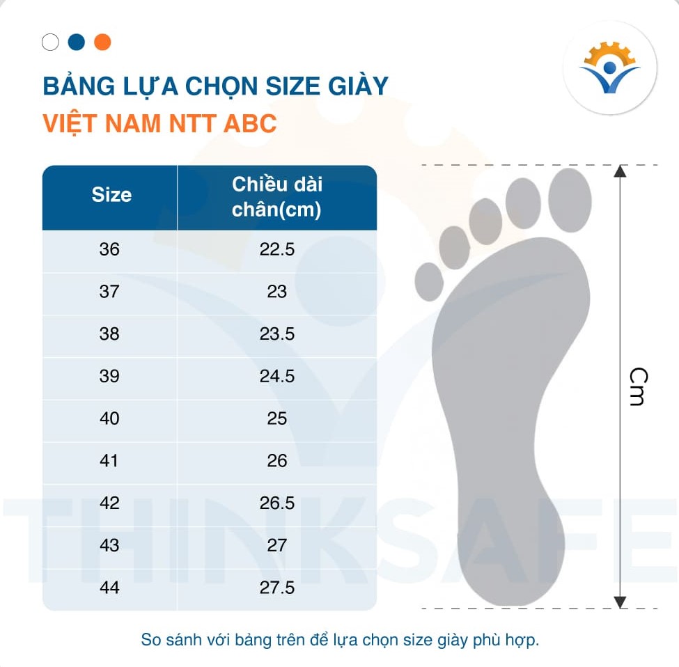 Giày bảo hộ lao động ABC giày lao động chống đinh va đập, siêu nhẹ, công trình nhà máy, siêu nhẹ - Thinksafe