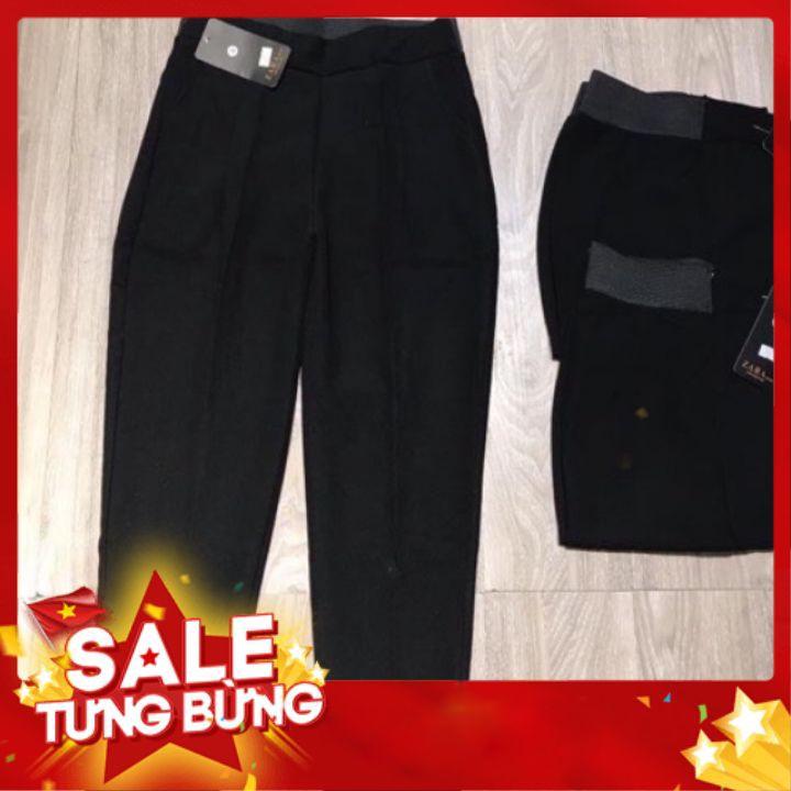 Quần baggy chun sau khoá hông dáng basic - loại 1
