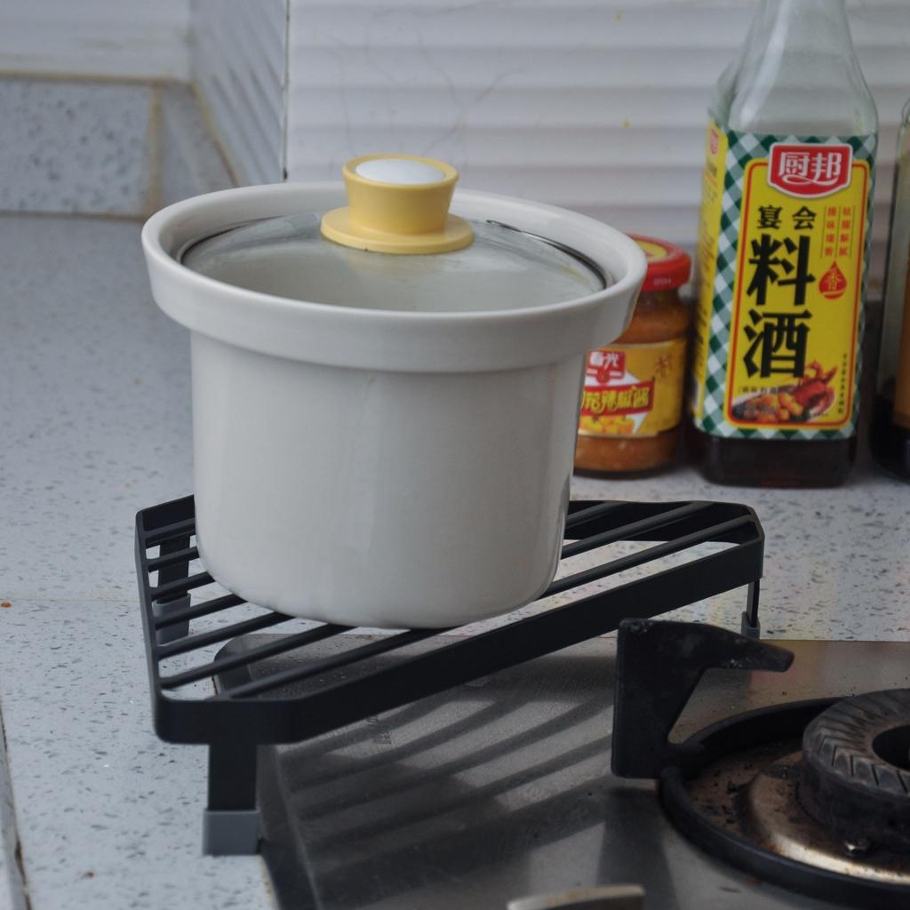 Pot Rack Holder Stand Organizer Kitchen Countertop Bowl Cup Pan Support Rack