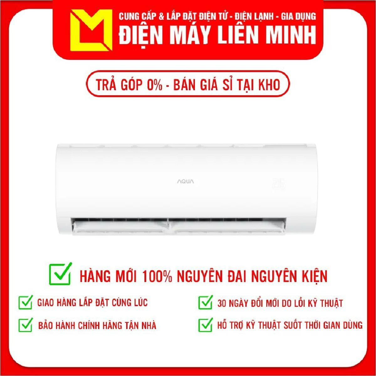 MÁY LẠNH AQUA 1.0HP AQA-KCR9PA - Hàng chính hãng - Giao HCM và 1 số tỉnh thành