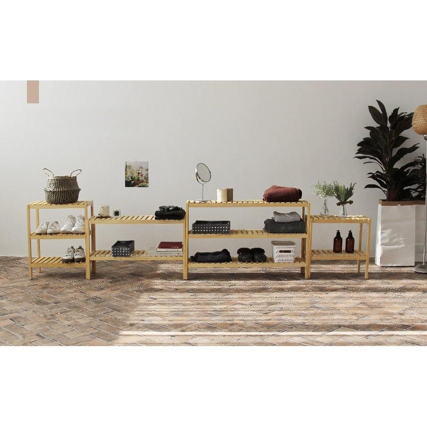 Kệ Để Giày Dép Gỗ Blue Home- 3 Tầng Dài 100cm Cao 60cm - Sản phẩm lắp ráp tiện lợi, có sẵn ốc vít