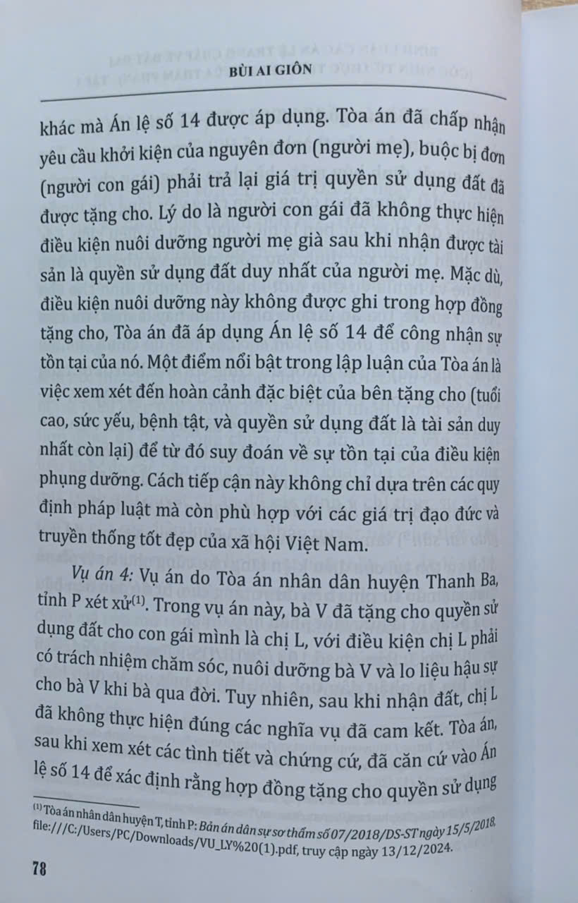 Bình luận các án lệ tranh chấp về đất đai – Góc nhìn từ thực tiễn xét xử của Thẩm phán (tập 1 và 2)