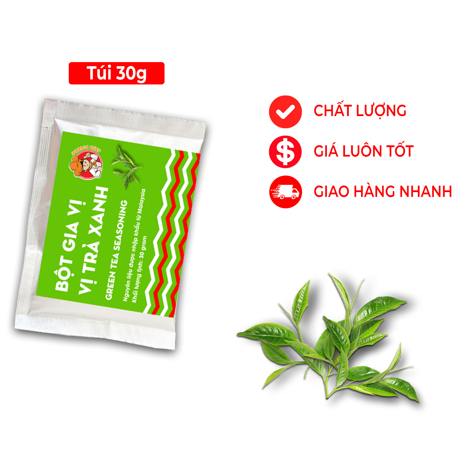 Bột Lắc Vị Trà Xanh Malaysia [Verozyme] - Green Tea Taste Blaster - 30g / túi - Đậm vị thơm lừng trà xanh, hàng chính hãng nhập khẩu thơm ngon