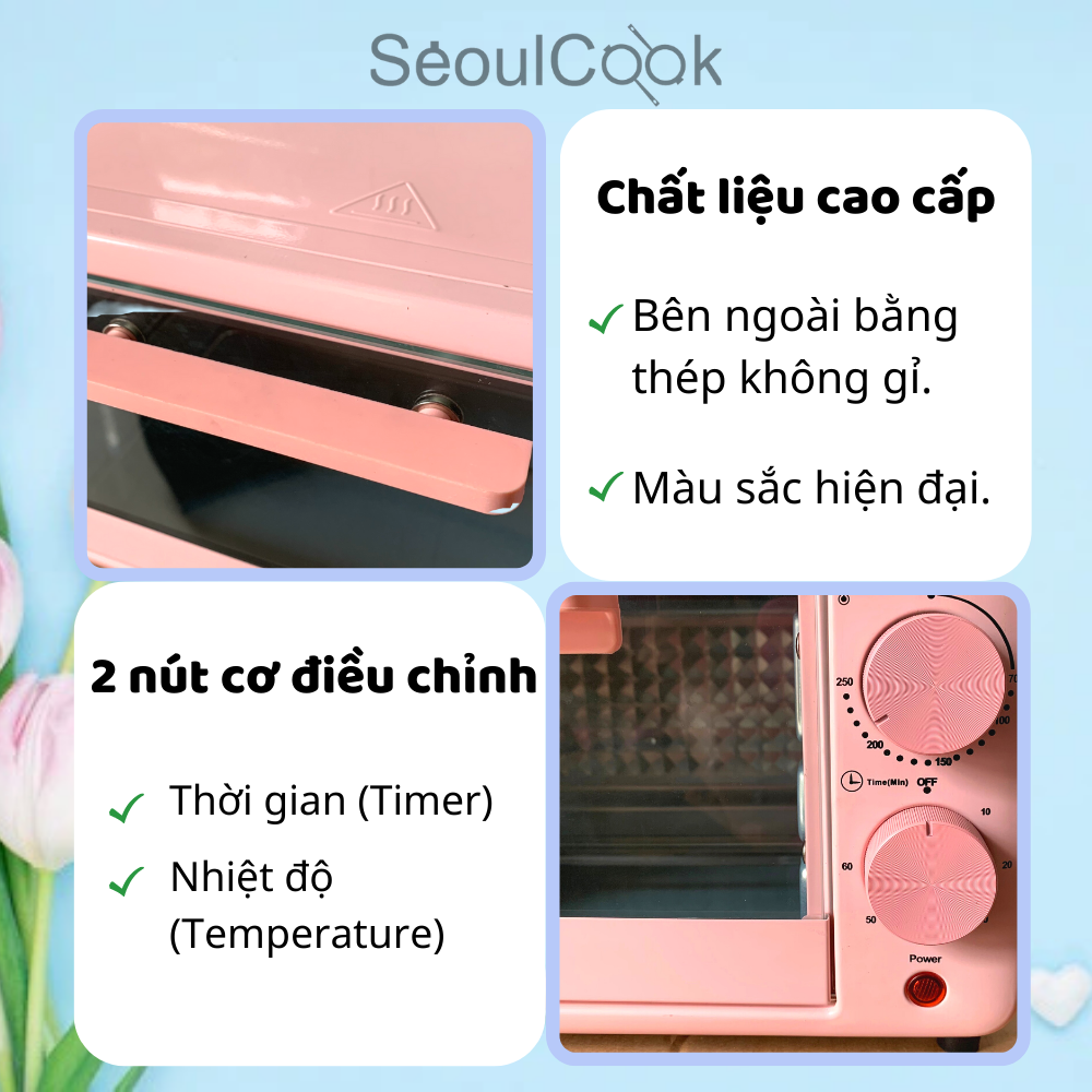 Lò nướng Minimum Litres Oven SEOULCOOK 10 lít - Hàng chính hãng