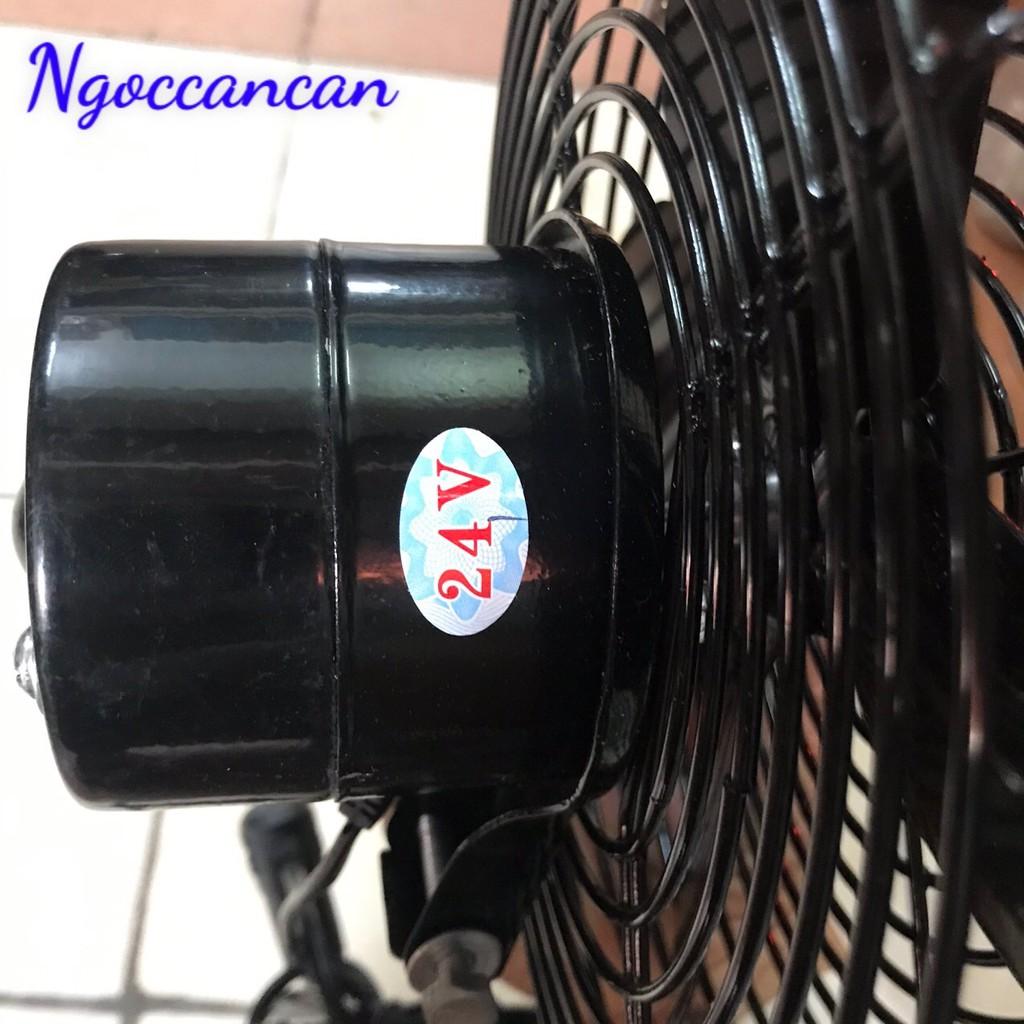 Quạt Mini Kẹp Trên Xe Ô Tô Lồng Sắt 12 và 24v Cánh sắt Đường Kính 23cm
