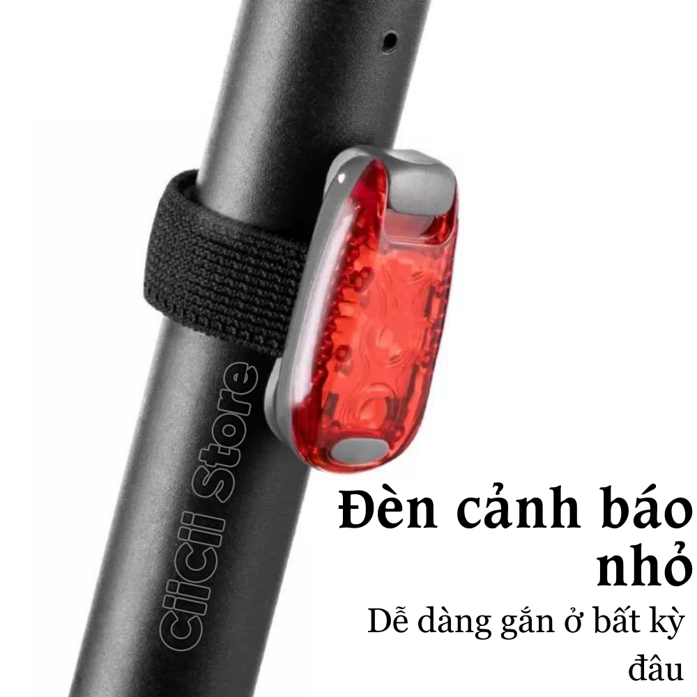 Đèn Mini Cảnh Báo An Toàn, Gắn Đuôi Xe Đạp, Thiết Kế Nhỏ Gọn, Tiện Dụng Hàng Nhập Khẩu