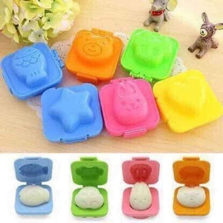 Bộ 6 khuôn cơm khuôn thạch hình ngộ nghĩnh cho bé
