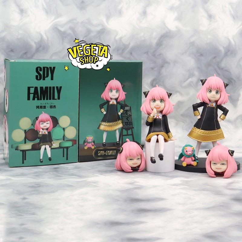 Mô hình Spy X Family Gia đình điệp viên - Mô hình Anya có 2 đầu để thay thế - Anya Forger Kimera - Cao 13,5~16,5cm