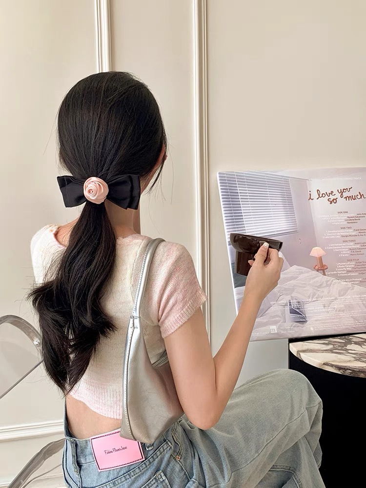 Kẹp tóc nơ hoa hồng nhiều mẫu