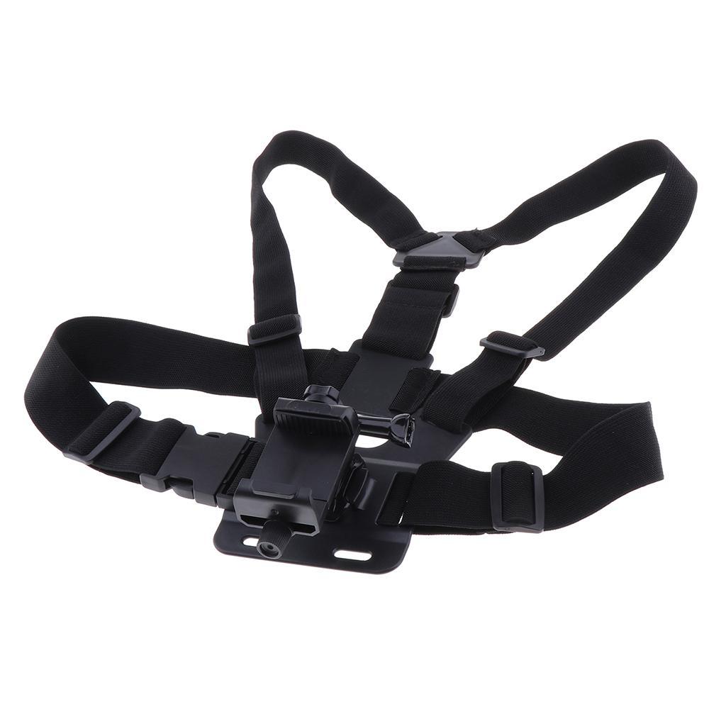 Chest Mount Harness Strap Holder with Phone Clip for Mobile Phones