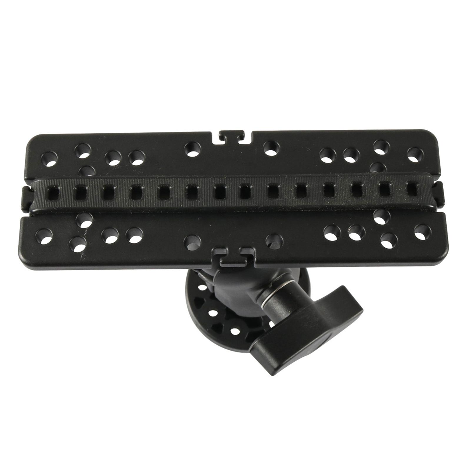 Fish Finder Mount Base 360° Rotating Adjustable Fish Finder Rack Mounting Bracket for Boat Canoe Kayak