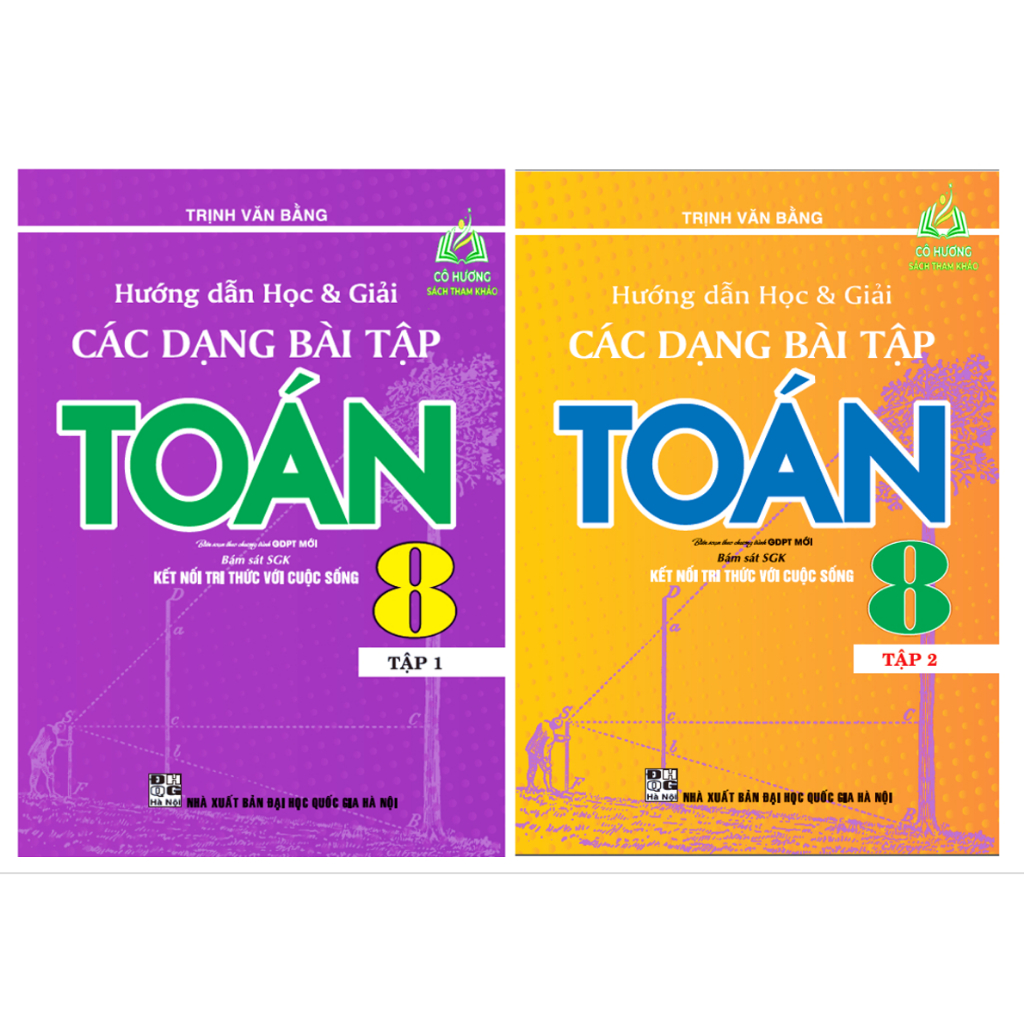 Sách - Combo Hướng dẫn học và giải các dạng bài tập toán 8