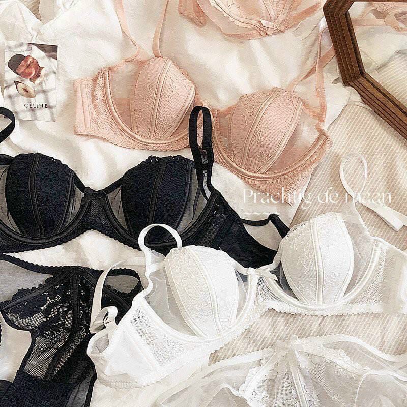 Bộ Lót Không Mút Đệm Mỏng Có Gọng Ren Sexy Cao Cấp,Mỏng Nhẹ Nhàng Thoáng Mát NângNgực