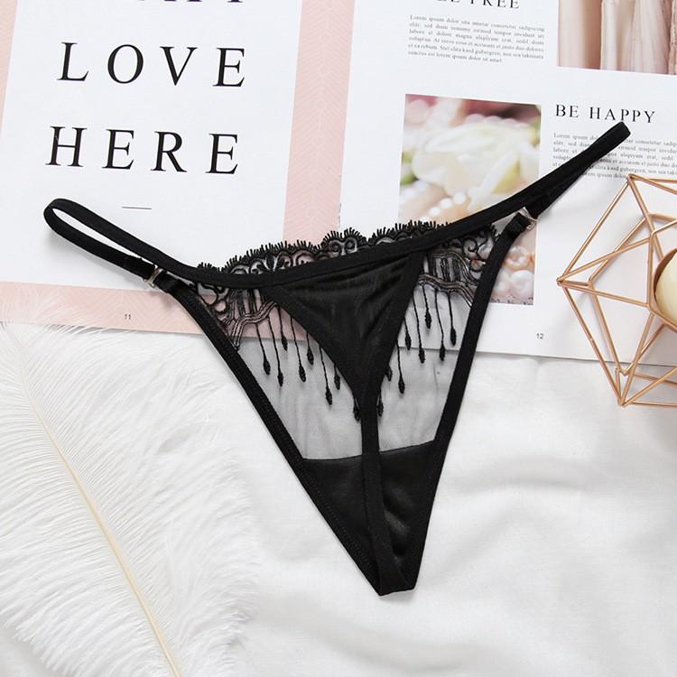 Quần lọt khe hở trước tua rua sexy, quần chip nữ đẹp xuyên thấu gợi cảm DL318