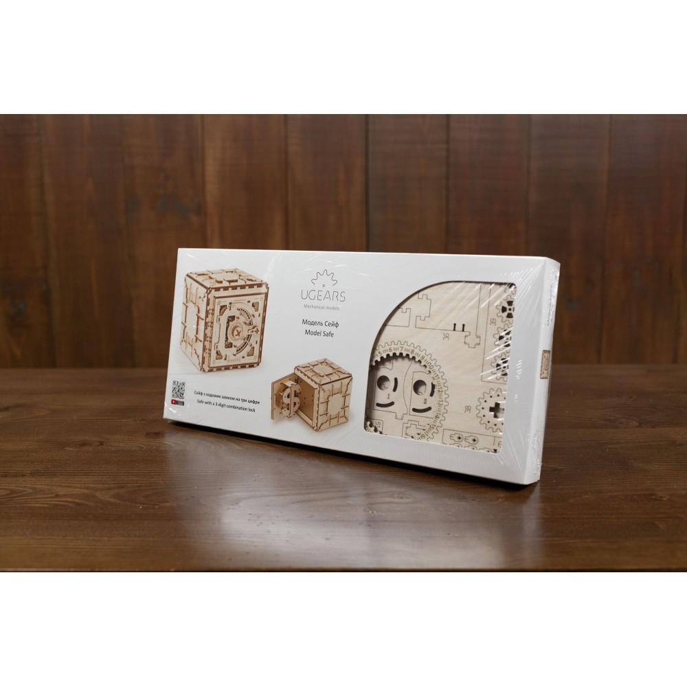 Mô Hình Gỗ Cơ Khí - Ugears Safe - Két sắt, sản phẩm chính hãng Ugears, nhập khẩu nguyên bộ từ EU, mô hình lắp ráp 3D, DYI
