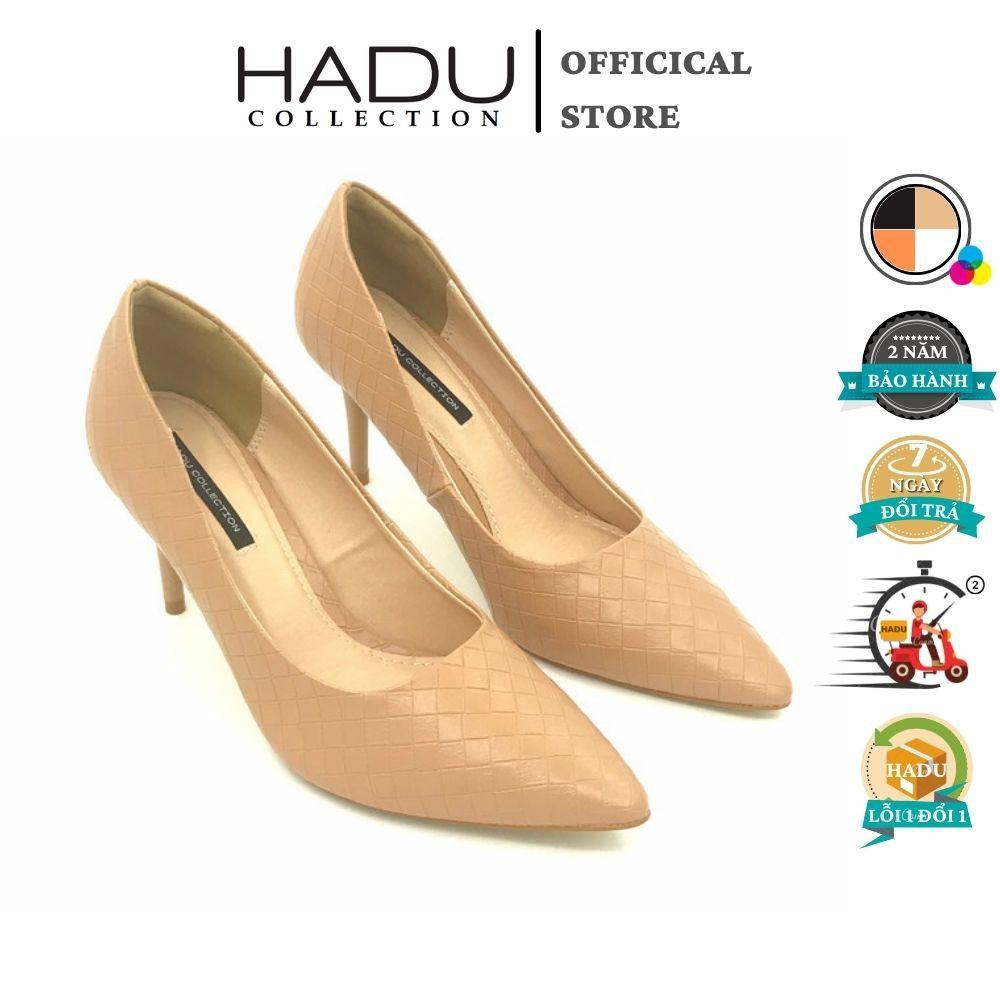 Giày cao gót HADU G766 da sọc vân