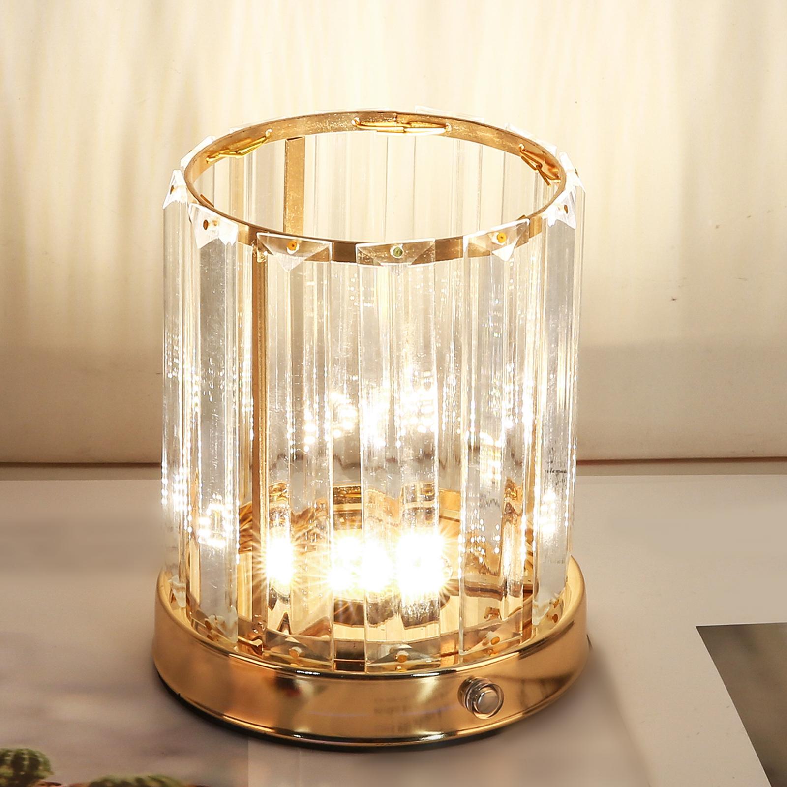 Bedside Table Lamp LED Night Light USB Rechargeable Dimming for Living Room