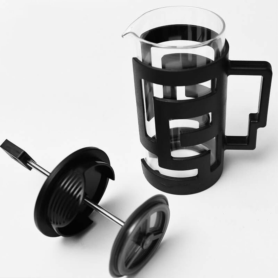 Bình pha cà phê French Press thủy tinh khung nhựa 350ml