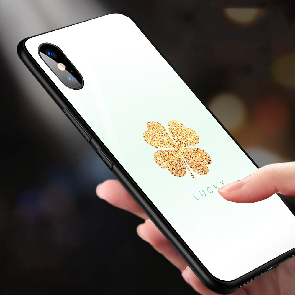 Ốp điện thoại kính cường lực cho máy iPhone X - Lucky MS ADATU001