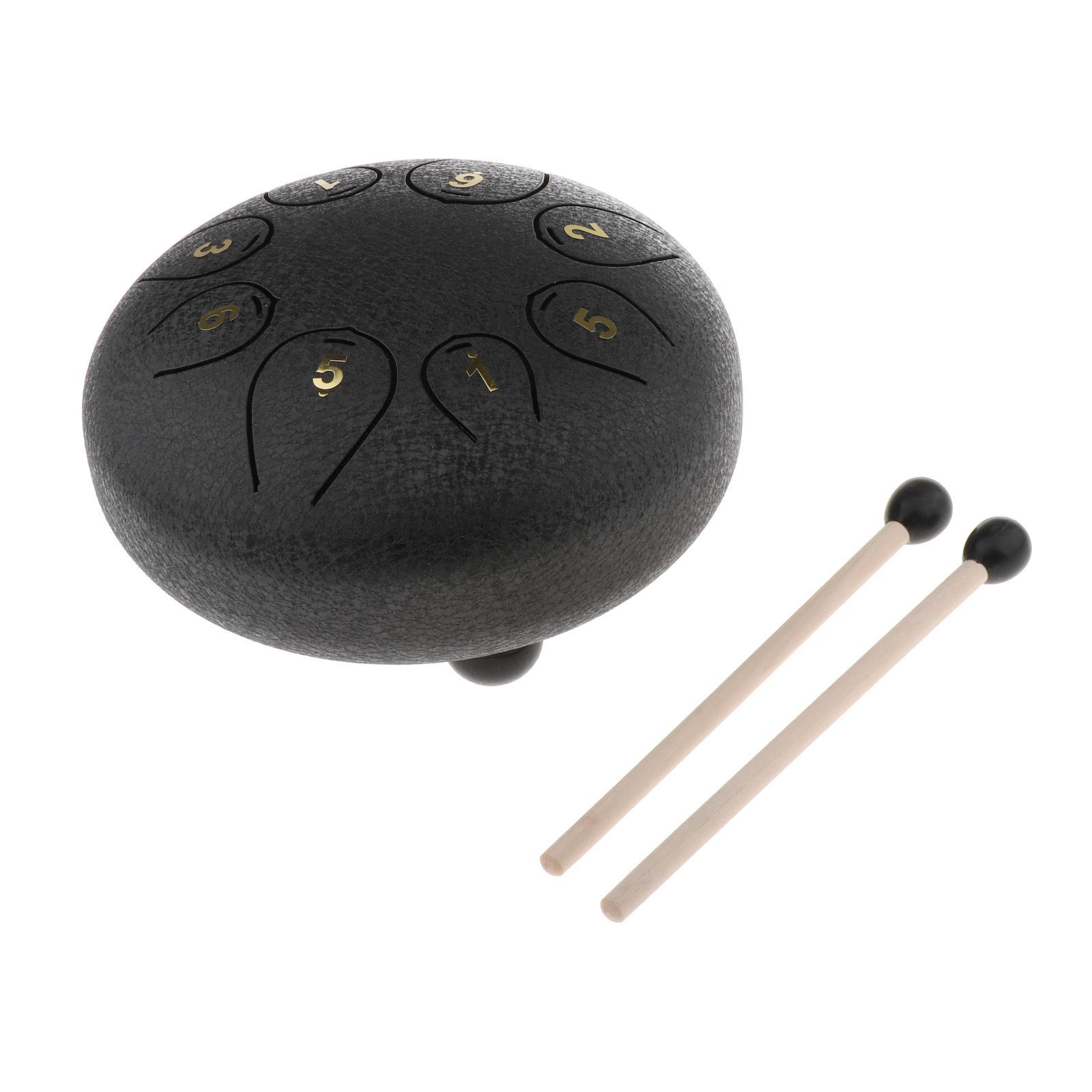 8 Tone 6in Tongue Drum Standard C Key Hand Pan Drum Mallets